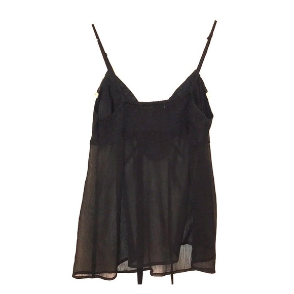 FIRE - LOS ANGELES | Lace Trim Sheer Tie-Back Cami - Picture 7 of 8